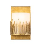 Quintiesse Kinkiet Sawgrass 1 źródło światła Płatkowe złoto Łazienkowa IP44 Elstead Lighting QN-SAWGRASS-WU-DG-O