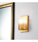 Quintiesse Kinkiet Sawgrass 1 źródło światła Płatkowe złoto Łazienkowa IP44 Elstead Lighting QN-SAWGRASS-WU-DG-O