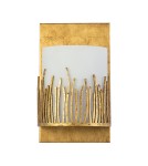 Quintiesse Kinkiet Sawgrass 1 źródło światła Płatkowe złoto Łazienkowa IP44 Elstead Lighting QN-SAWGRASS-WU-DG-O