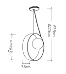 Quintiesse Lampa wisząca Sfera 1 źródło światła Elstead Lighting QN-SFERA-1P-TEAK