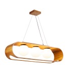 Quintiesse Lampa wisząca Sfera 3 źródła światła Elstead Lighting QN-SFERA-3P-TEAK