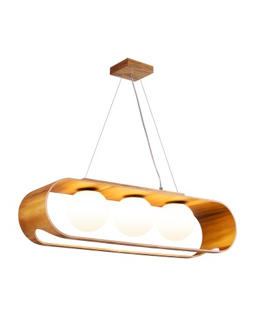 Quintiesse Lampa wisząca Sfera 3 źródła światła Elstead Lighting QN-SFERA-3P-TEAK
