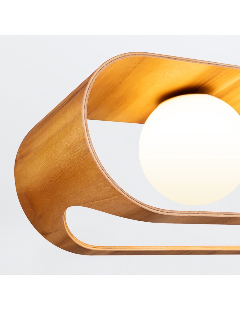 Quintiesse Lampa wisząca Sfera 3 źródła światła Elstead Lighting QN-SFERA-3P-TEAK
