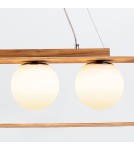 Quintiesse Lampa wisząca Sfera 3 źródła światła Elstead Lighting QN-SFERA-3P-TEAK