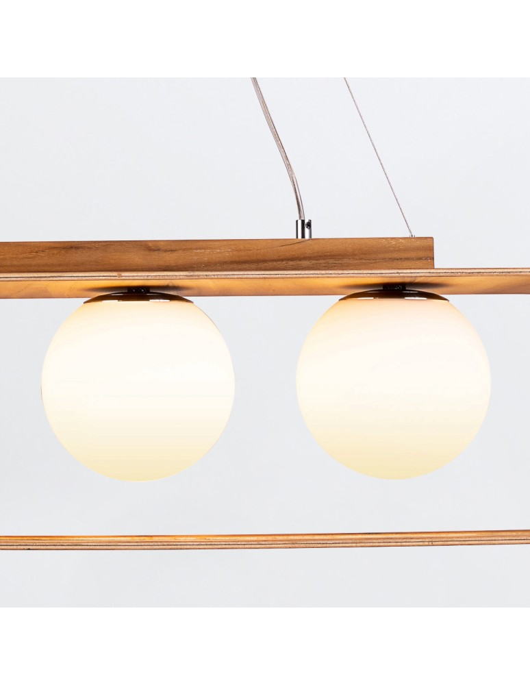 Quintiesse Lampa wisząca Sfera 3 źródła światła Elstead Lighting QN-SFERA-3P-TEAK