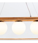 Quintiesse Lampa wisząca Sfera 3 źródła światła Elstead Lighting QN-SFERA-3P-TEAK