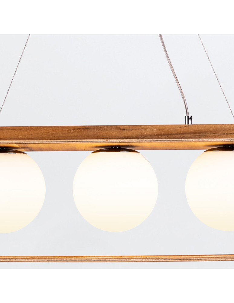 Quintiesse Lampa wisząca Sfera 3 źródła światła Elstead Lighting QN-SFERA-3P-TEAK