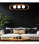 Quintiesse Lampa wisząca Sfera 3 źródła światła Elstead Lighting QN-SFERA-3P-TEAK