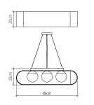 Quintiesse Lampa wisząca Sfera 3 źródła światła Elstead Lighting QN-SFERA-3P-TEAK