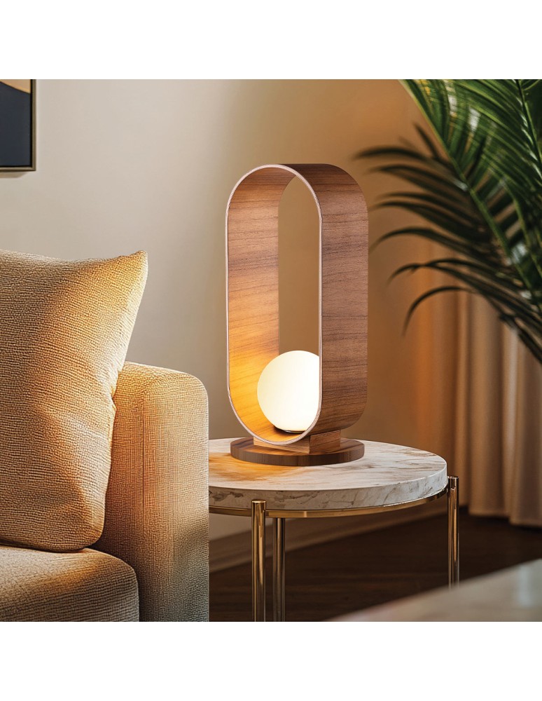 Quintiesse Lampa stołowa Sfera Elstead Lighting QN-SFERA-TL-L-TEAK
