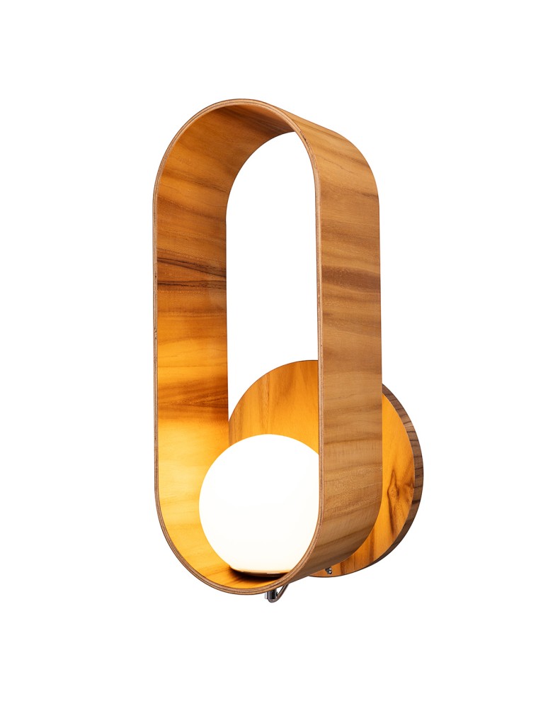 Quintiesse Kinkiet Sfera Elstead Lighting QN-SFERA-WB-L-TEAK