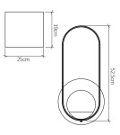 Quintiesse Kinkiet Sfera Elstead Lighting QN-SFERA-WB-L-TEAK