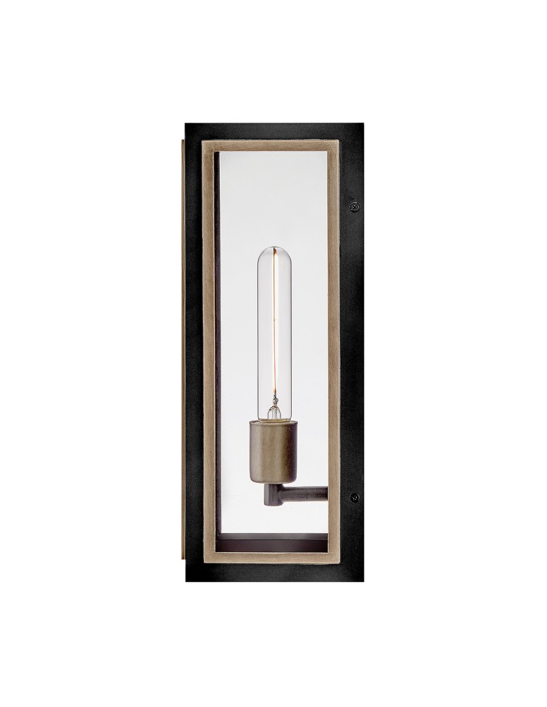 Quintiesse Latarnia naścienna Shaw 1 źródło światła Czarny, oksydowany brąz Zewnętrzna IP44 Elstead Lighting QN-SHAW-1M-