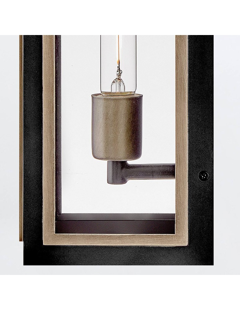 Quintiesse Latarnia naścienna Shaw 1 źródło światła Czarny, oksydowany brąz Zewnętrzna IP44 Elstead Lighting QN-SHAW-1M-