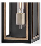 Quintiesse Latarnia naścienna Shaw 1 źródło światła Czarny, oksydowany brąz Zewnętrzna IP44 Elstead Lighting QN-SHAW-1M-