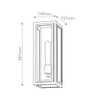 Quintiesse Latarnia naścienna Shaw 1 źródło światła Czarny, oksydowany brąz Zewnętrzna IP44 Elstead Lighting QN-SHAW-1M-