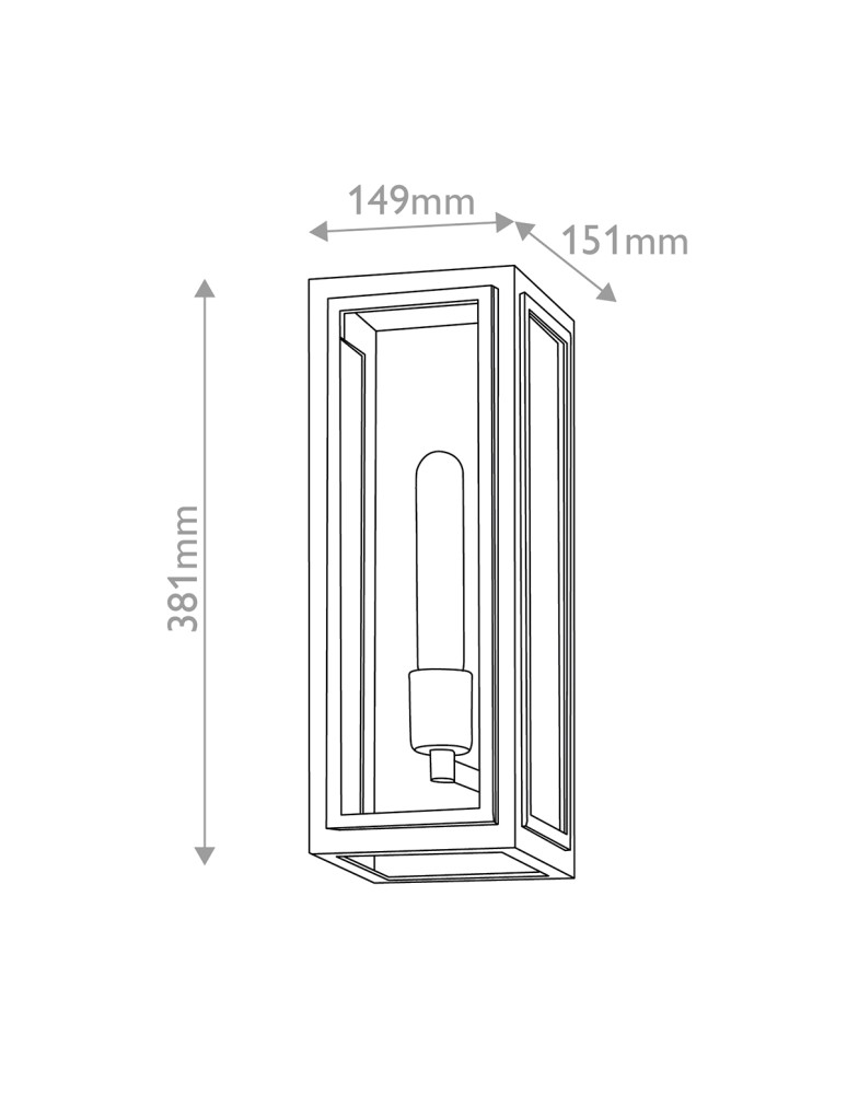 Quintiesse Latarnia naścienna Shaw 1 źródło światła Czarny, oksydowany brąz Zewnętrzna IP44 Elstead Lighting QN-SHAW-1M-