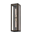Quintiesse Latarnia naścienna Shaw 2 źródła światła Czarny, oksydowany brąz Zewnętrzna IP44 Elstead Lighting QN-SHAW-2M-