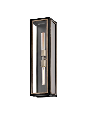 Quintiesse Latarnia naścienna Shaw 2 źródła światła Czarny, oksydowany brąz Zewnętrzna IP44 Elstead Lighting QN-SHAW-2M- - produkt 2