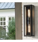 Quintiesse Latarnia naścienna Shaw 2 źródła światła Czarny, oksydowany brąz Zewnętrzna IP44 Elstead Lighting QN-SHAW-2M-
