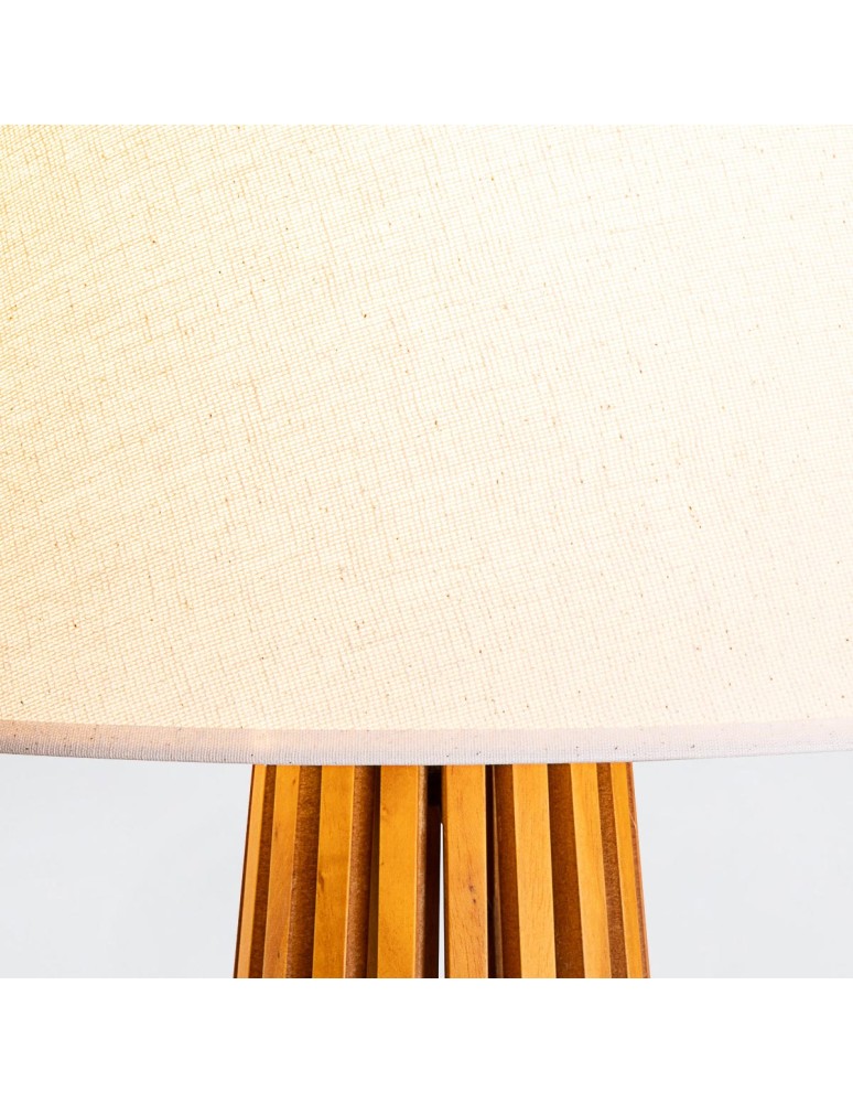 Quintiesse Lampa stołowa Slatted Elstead Lighting QN-SLATTED-TL-TEAK
