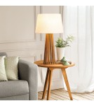 Quintiesse Lampa stołowa Slatted Elstead Lighting QN-SLATTED-TL-TEAK
