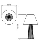 Quintiesse Lampa stołowa Slatted Elstead Lighting QN-SLATTED-TL-TEAK