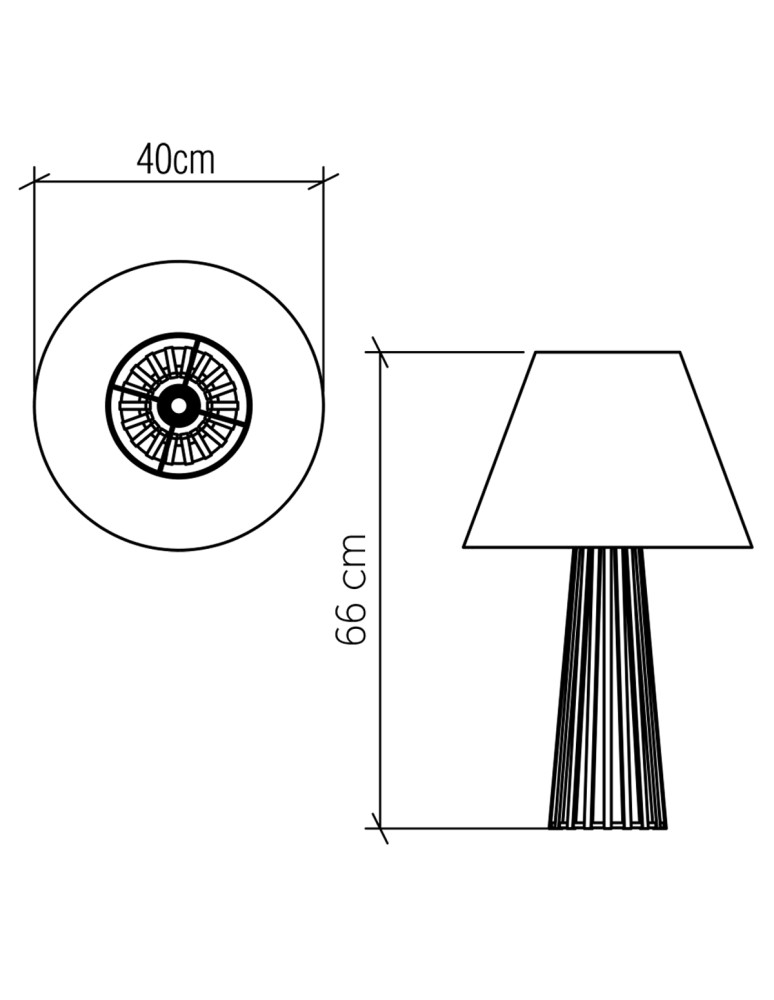 Quintiesse Lampa stołowa Slatted Elstead Lighting QN-SLATTED-TL-TEAK