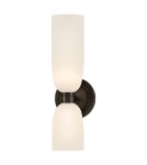 Quintiesse Kinkiet Tallulah 2 źródła światła Oksydowana czerń Łazienkowa IP44 Elstead Lighting QN-TALLULAH-WB2-BX
