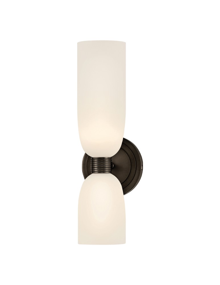 Quintiesse Kinkiet Tallulah 2 źródła światła Oksydowana czerń Łazienkowa IP44 Elstead Lighting QN-TALLULAH-WB2-BX