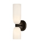 Quintiesse Kinkiet Tallulah 2 źródła światła Oksydowana czerń Łazienkowa IP44 Elstead Lighting QN-TALLULAH-WB2-BX