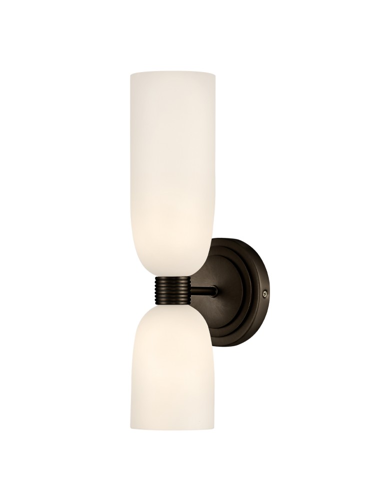 Quintiesse Kinkiet Tallulah 2 źródła światła Oksydowana czerń Łazienkowa IP44 Elstead Lighting QN-TALLULAH-WB2-BX
