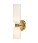 Quintiesse Kinkiet Tallulah 2 źródła światła Lakierowany mosiądz Łazienkowa IP44 Elstead Lighting QN-TALLULAH-WB2-LCB