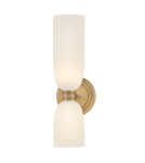 Quintiesse Kinkiet Tallulah 2 źródła światła Lakierowany mosiądz Łazienkowa IP44 Elstead Lighting QN-TALLULAH-WB2-LCB