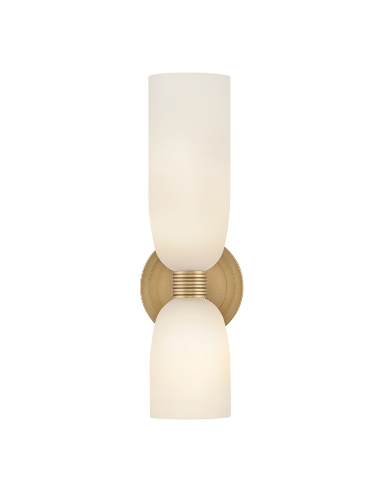 Quintiesse Kinkiet Tallulah 2 źródła światła Lakierowany mosiądz Łazienkowa IP44 Elstead Lighting QN-TALLULAH-WB2-LCB