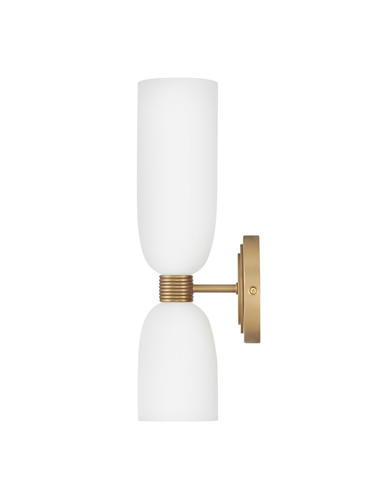 Quintiesse Kinkiet Tallulah 2 źródła światła Lakierowany mosiądz Łazienkowa IP44 Elstead Lighting QN-TALLULAH-WB2-LCB