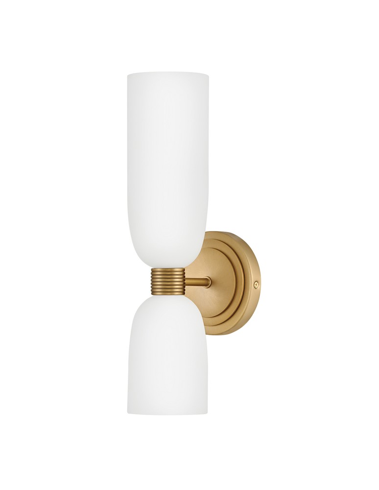 Quintiesse Kinkiet Tallulah 2 źródła światła Lakierowany mosiądz Łazienkowa IP44 Elstead Lighting QN-TALLULAH-WB2-LCB