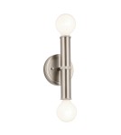 Quintiesse Kinkiet Torche 2 źródła światła Szczotkowany nikiel Łazienkowa IP44 Elstead Lighting QN-TORCHE-2W-BN
