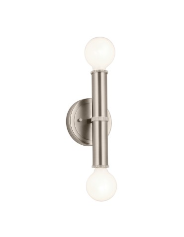 Quintiesse Kinkiet Torche 2 źródła światła Szczotkowany nikiel Łazienkowa IP44 Elstead Lighting QN-TORCHE-2W-BN