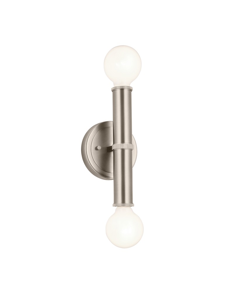 Quintiesse Kinkiet Torche 2 źródła światła Szczotkowany nikiel Łazienkowa IP44 Elstead Lighting QN-TORCHE-2W-BN