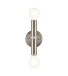 Quintiesse Kinkiet Torche 2 źródła światła Szczotkowany nikiel Łazienkowa IP44 Elstead Lighting QN-TORCHE-2W-BN
