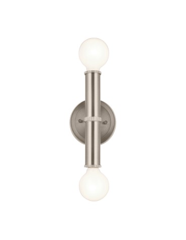 Quintiesse Kinkiet Torche 2 źródła światła Szczotkowany nikiel Łazienkowa IP44 Elstead Lighting QN-TORCHE-2W-BN - product 2