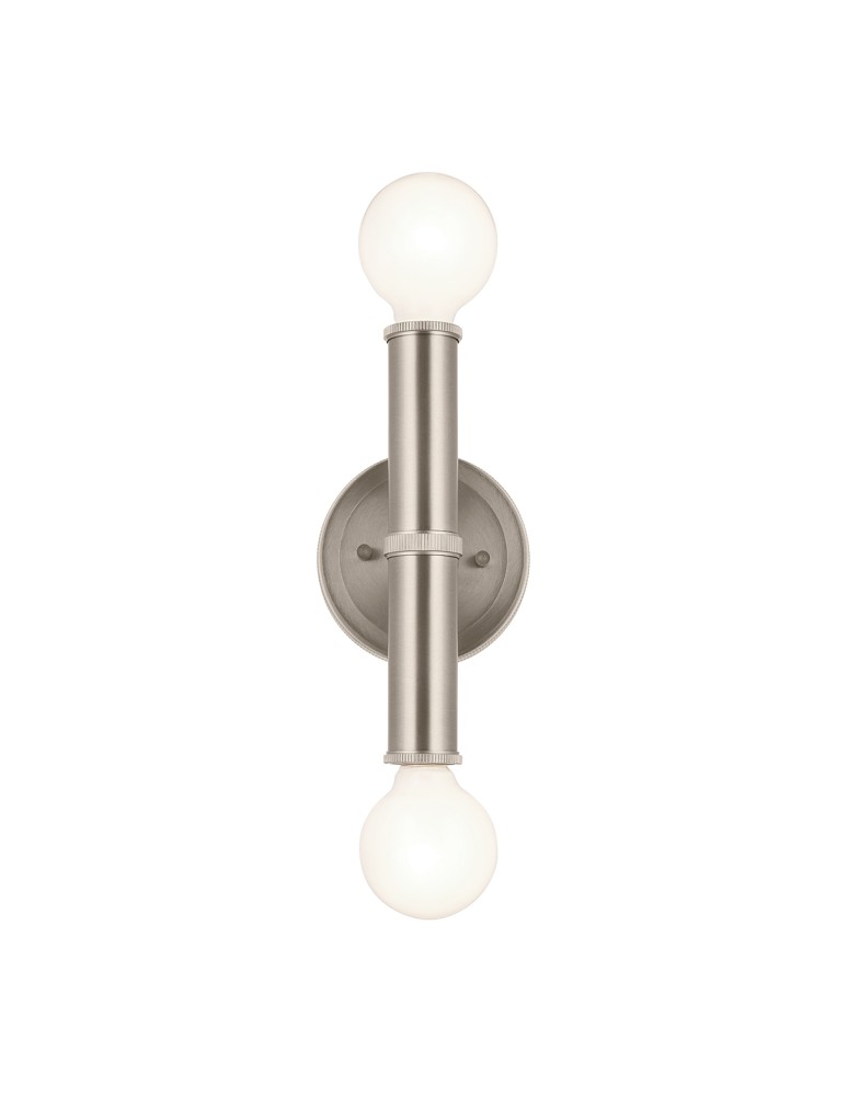 Quintiesse Kinkiet Torche 2 źródła światła Szczotkowany nikiel Łazienkowa IP44 Elstead Lighting QN-TORCHE-2W-BN