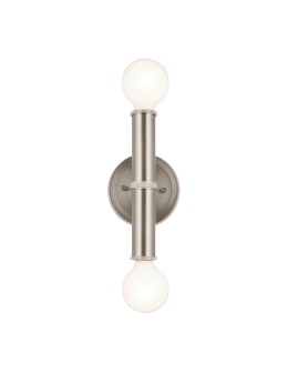 Quintiesse Kinkiet Torche 2 źródła światła Szczotkowany nikiel Łazienkowa IP44 Elstead Lighting QN-TORCHE-2W-BN - produkt 2