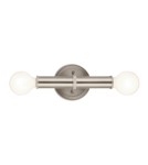 Quintiesse Kinkiet Torche 2 źródła światła Szczotkowany nikiel Łazienkowa IP44 Elstead Lighting QN-TORCHE-2W-BN