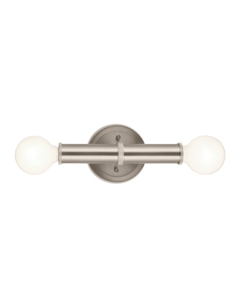 Quintiesse Kinkiet Torche 2 źródła światła Szczotkowany nikiel Łazienkowa IP44 Elstead Lighting QN-TORCHE-2W-BN