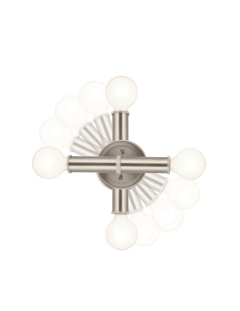 Quintiesse Kinkiet Torche 2 źródła światła Szczotkowany nikiel Łazienkowa IP44 Elstead Lighting QN-TORCHE-2W-BN