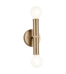 Quintiesse Kinkiet Torche 2 źródła światła Szampański brąz Łazienkowa IP44 Elstead Lighting QN-TORCHE-2W-CPZ