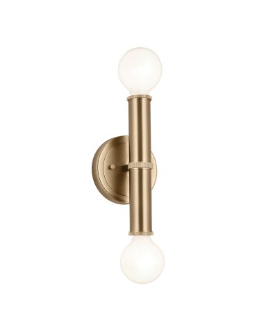 Quintiesse Kinkiet Torche 2 źródła światła Szampański brąz Łazienkowa IP44 Elstead Lighting QN-TORCHE-2W-CPZ