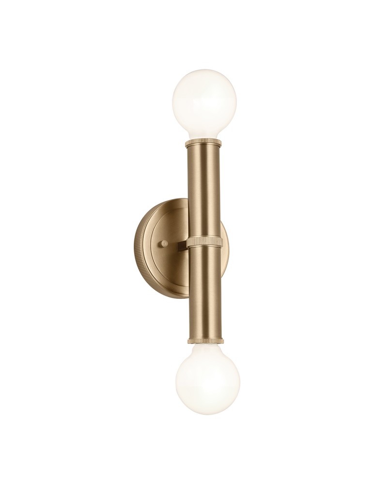 Quintiesse Kinkiet Torche 2 źródła światła Szampański brąz Łazienkowa IP44 Elstead Lighting QN-TORCHE-2W-CPZ